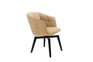 Marla Armchair High with wooden frame with cross, rotatable with autoreturn  by  Freifrau