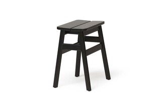Angle Standard Stool 45, Black-stained Beech  by  Form & Refine