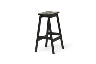 Angle Standard Bar Stool 65, Black-stained Beech  by  Form & Refine