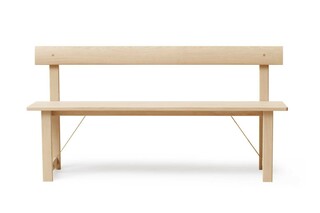 Position Bench 155, White Oil Oak  by  Form & Refine