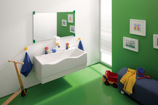 Geberit Bambini play and washing landscape with two washing areas  by  Geberit